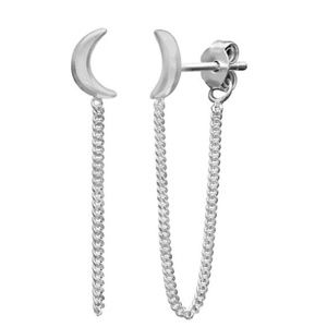 PRIMROSE Sterling Silver half moon drop earrings